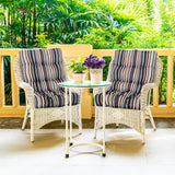 Tufted Outdoor/Indoor Seat/Back Chair Cushion, Set of 2, 42'' x 21''