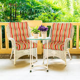 Tufted Outdoor/Indoor Seat/Back Chair Cushion, Set of 2, 42'' x 21''