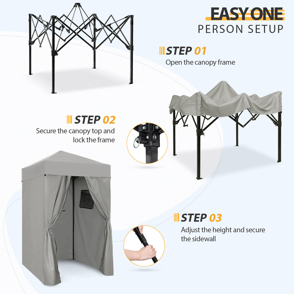 EAGLE PEAK Flex Ultra Compact 4x4 Pop-up Changing Room Canopy