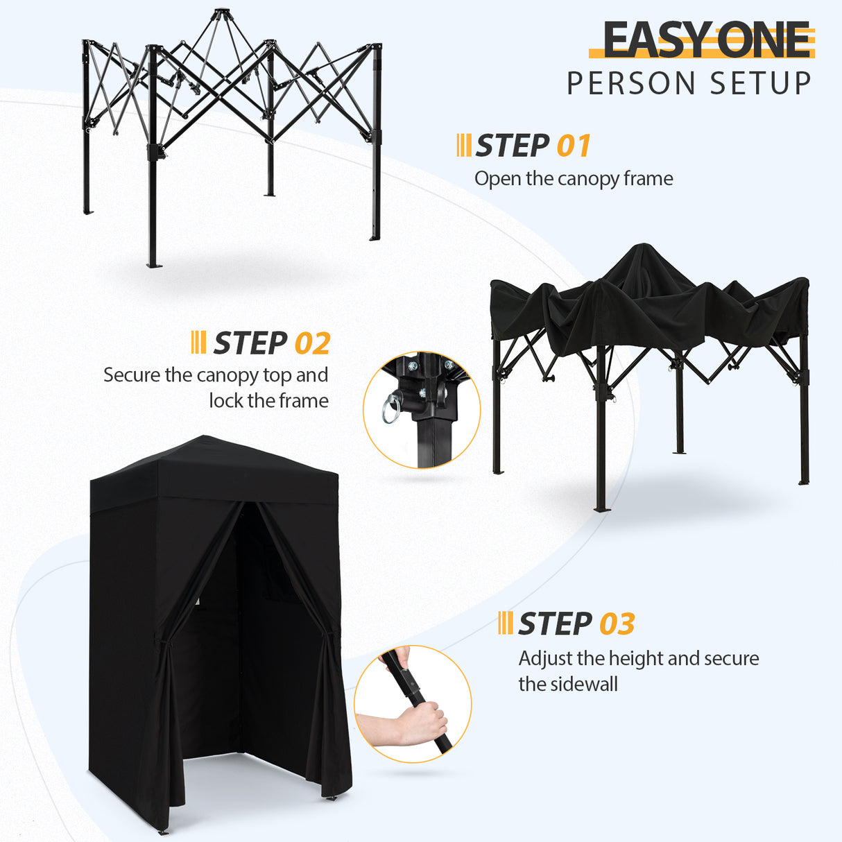 EAGLE PEAK Flex Ultra Compact 4x4 Pop-up Changing Room Canopy