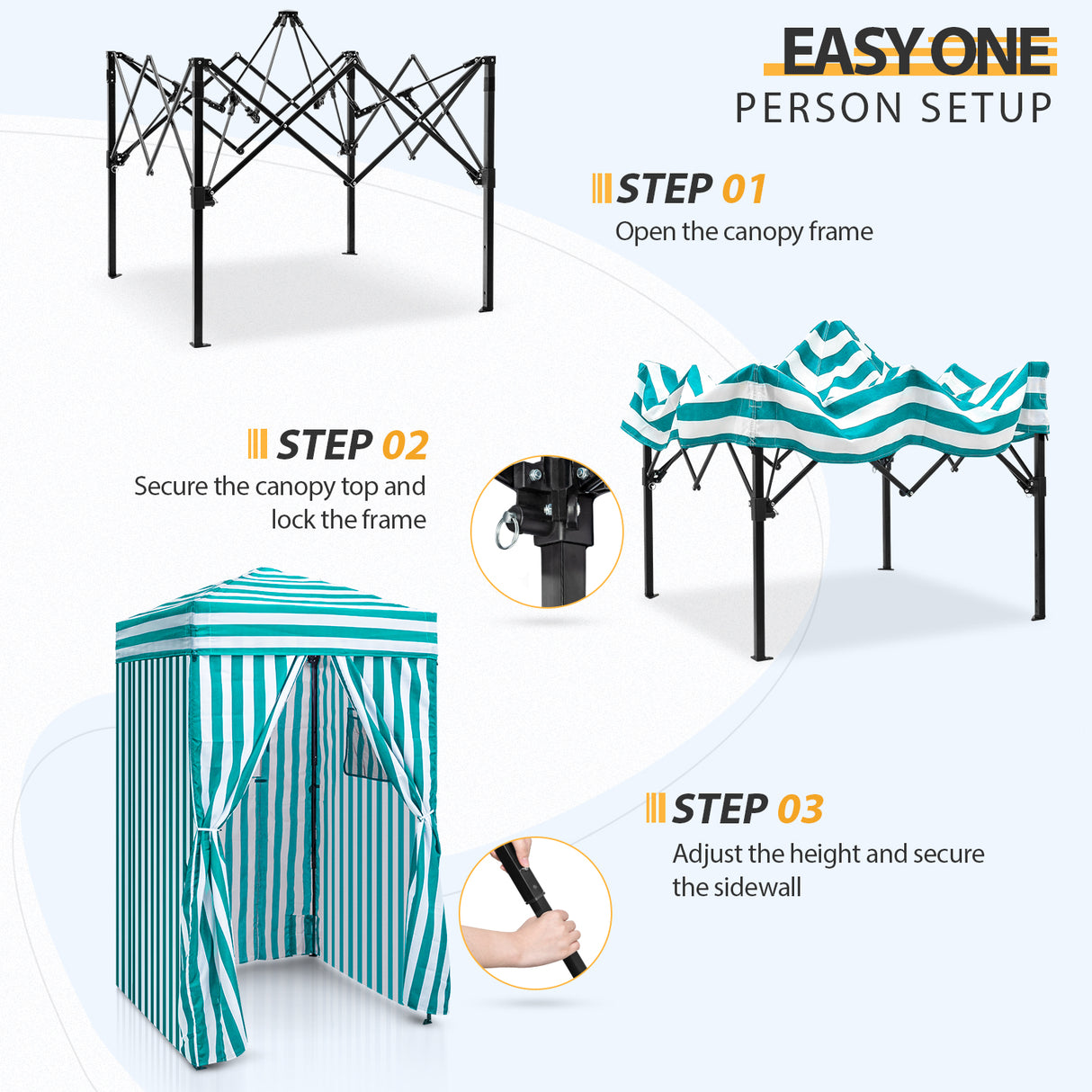 EAGLE PEAK Flex Ultra Compact 4x4 Pop-up Changing Room Canopy