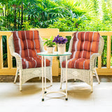 Tufted Outdoor/Indoor Seat/Back Chair Cushion, Set of 2, 42'' x 21''