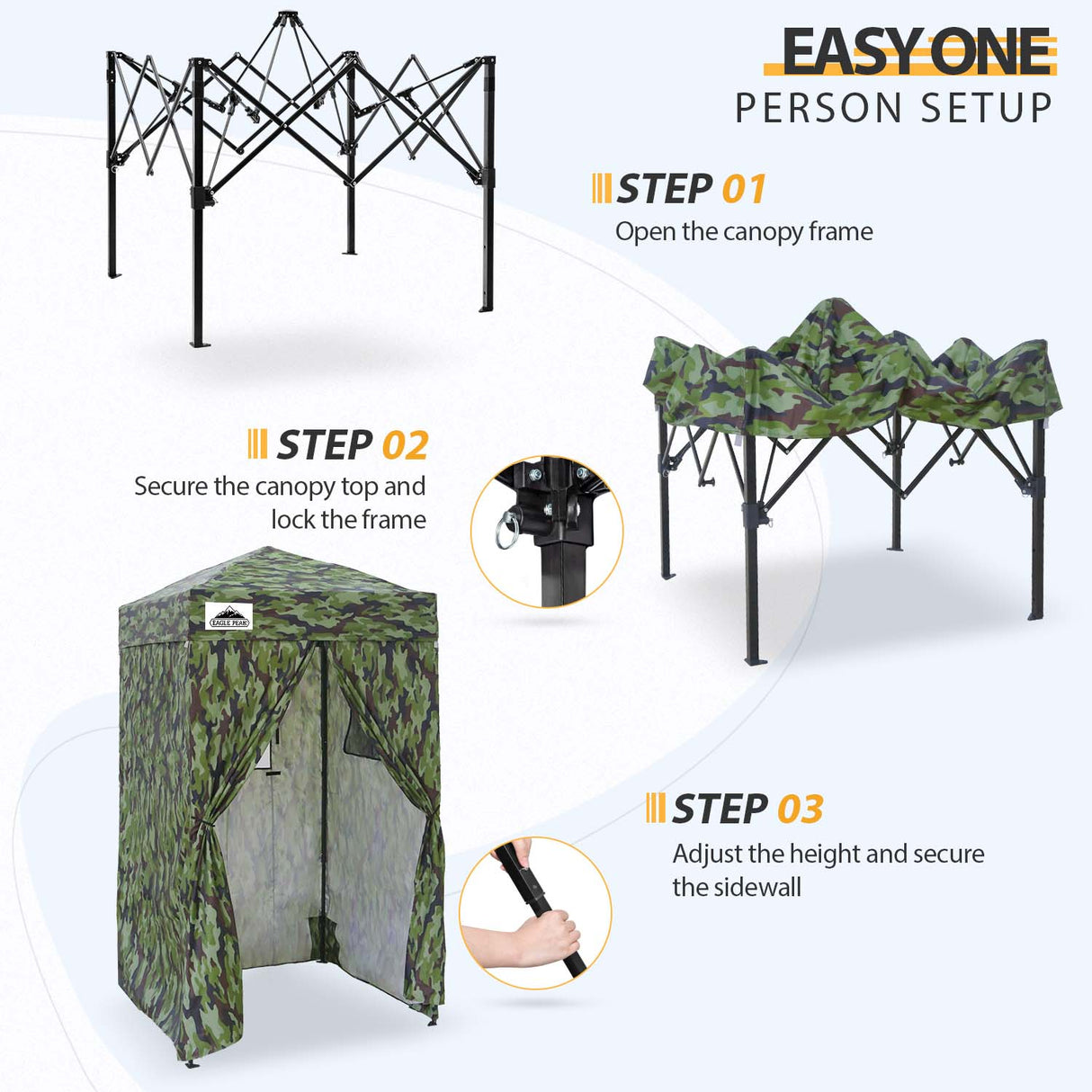 EAGLE PEAK Flex Ultra Compact 4x4 Pop-up Changing Room Canopy