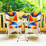 EAGLE PEAK Tufted Outdoor/Indoor Seat/Back Chair Cushion, Set of 2, 42'' x 21''