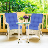 Tufted Outdoor/Indoor Seat/Back Chair Cushion, Set of 2, 42'' x 21''