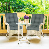 Tufted Outdoor/Indoor Seat/Back Chair Cushion, Set of 2, 42'' x 21''