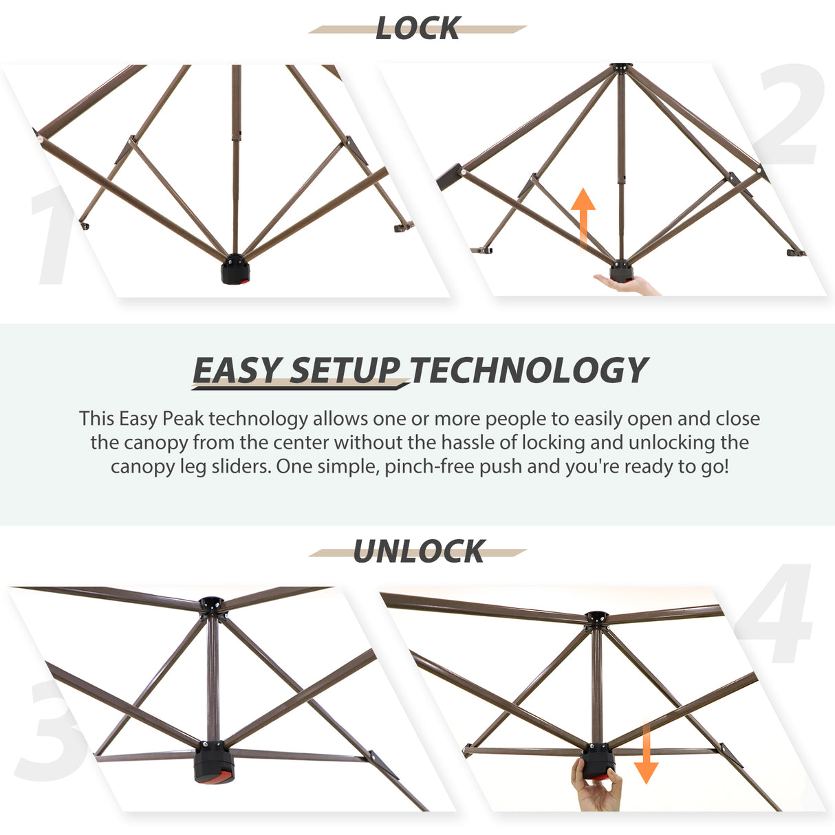 EAGLE PEAK 13x13 Straight Leg Pop Up Canopy Tent