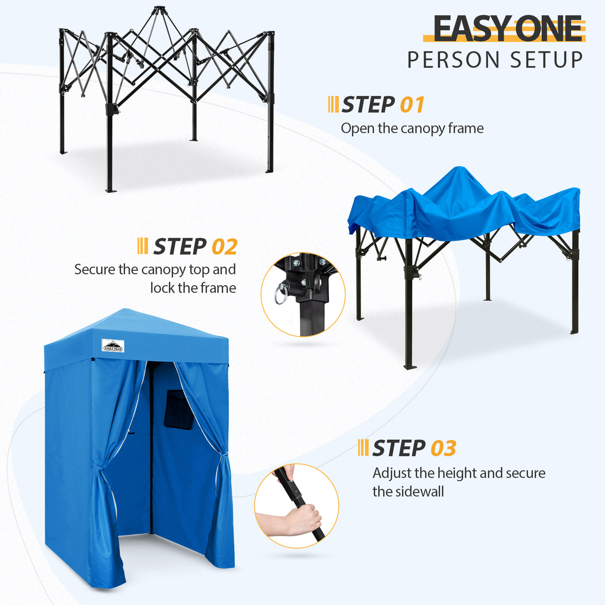 EAGLE PEAK Flex Ultra Compact 4x4 Pop-up Changing Room Canopy