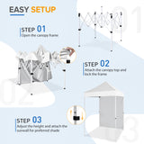 EAGLE PEAK Straight Leg Outdoor Portable Canopy Tent with Removable Sunwalls 5x5 ft, Carry Bag Included