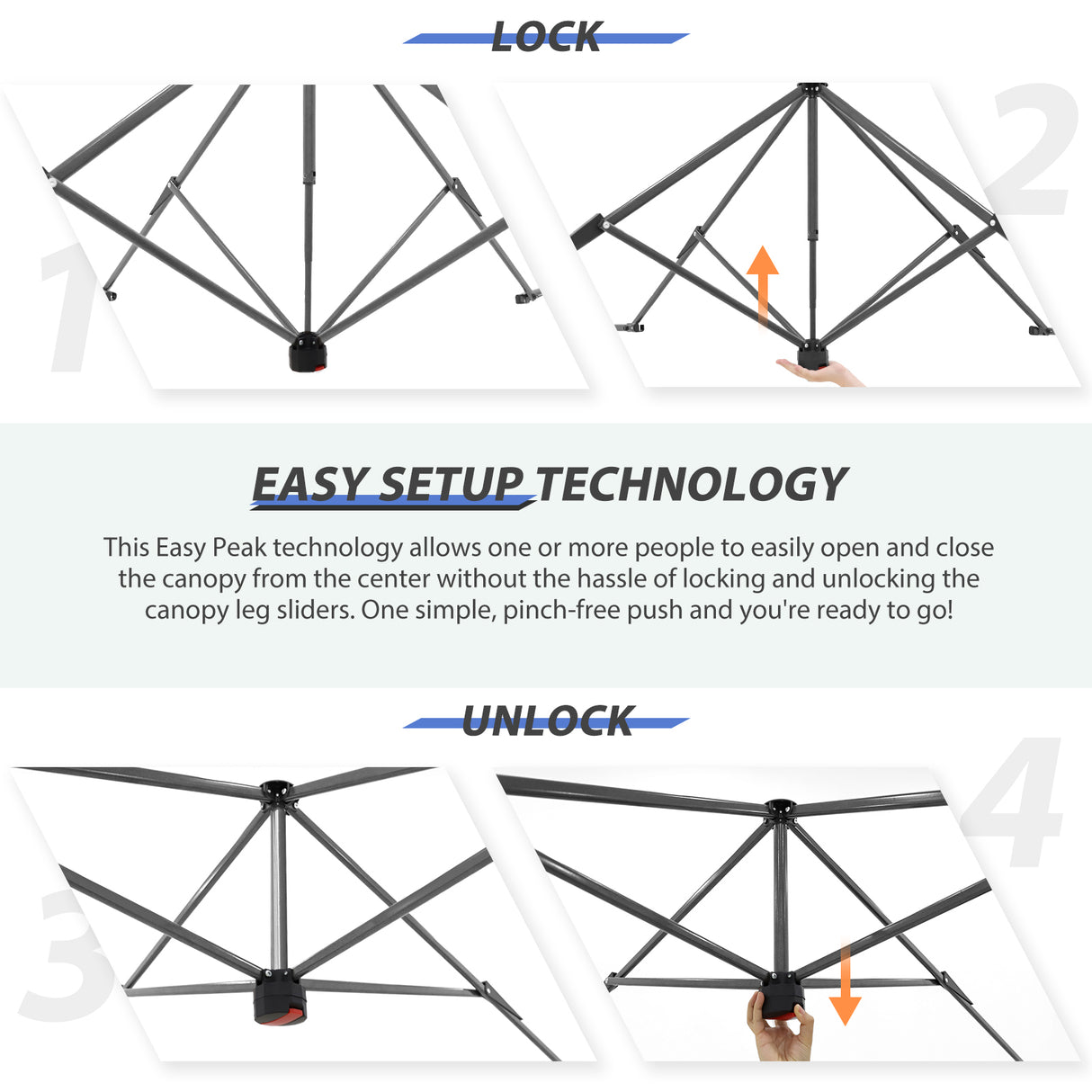 EAGLE PEAK 13x13 Straight Leg Pop Up Canopy Tent