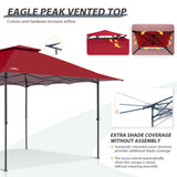 13x13 Straight Leg Pop Up Canopy Tent with 169 sqft of Shade