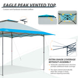 13x13 Straight Leg Pop Up Canopy Tent with 169 sqft of Shade