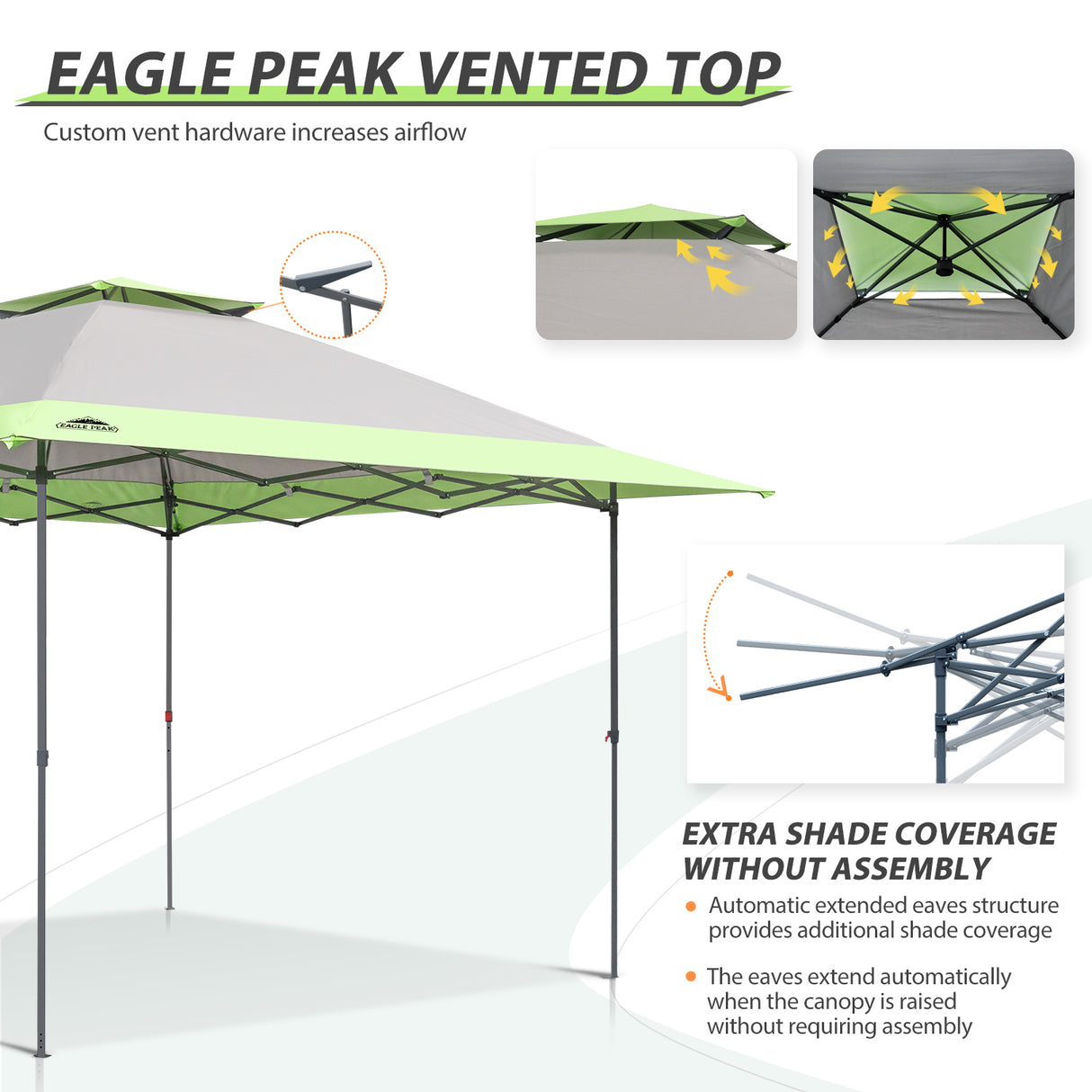 EAGLE PEAK 13x13 Straight Leg Pop Up Canopy Tent