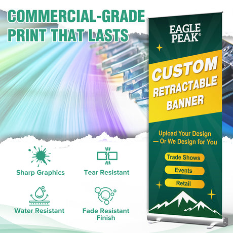 Custom Retractable Banner Stand with Your Business Logo
