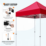 5x5 Pop Up Canopy Tent Instant Straight Leg  Outdoor Canopy Easy Set-up