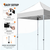 EAGLE PEAK 5x5 Pop Up Canopy Tent Instant Outdoor Canopy Easy Set-up Straight Leg Folding Shelter