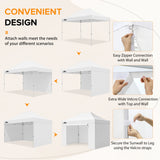 Commercial Heavy Duty 10x15/10x20 Pop Up Canopy, 4 Sidewalls