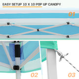 Slant Leg Pop up Canopy Tent, 10x10 Base 8x8 Top with SHADE GRAPHiX High Quality Digital Printed Top