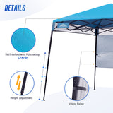 EAGLE PEAK 8x8 Pop Up Canopy Tent with Sidewall, 8x8 Base 6x6 Top