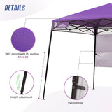 8x8 Pop Up Canopy Tent with Sidewall,8x8 Base 6x6 Top