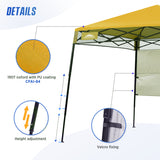 EAGLE PEAK 8x8 Pop Up Canopy Tent with Sidewall, 8x8 Base 6x6 Top