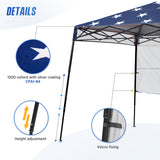 EAGLE PEAK 8x8 Pop Up Canopy Tent with Sidewall, 8x8 Base 6x6 Top