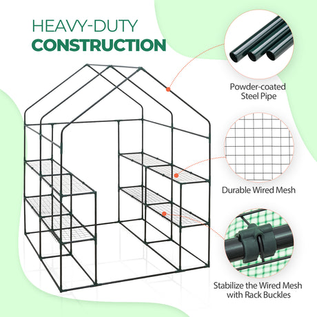 57'' x 57'' x 77'' Mini Walk-in Greenhouse