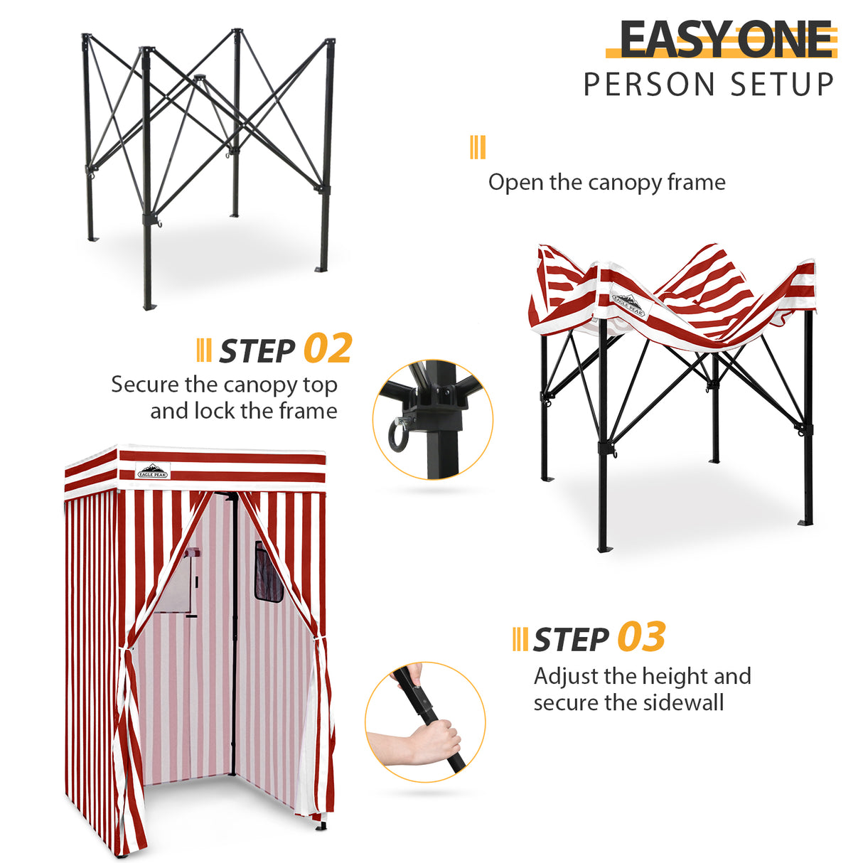 Flat Top 4x4 Pop-up Canopy Changing Room