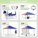 13x13 Pop Up Canopy Tent Sidewall, Extended Eaves