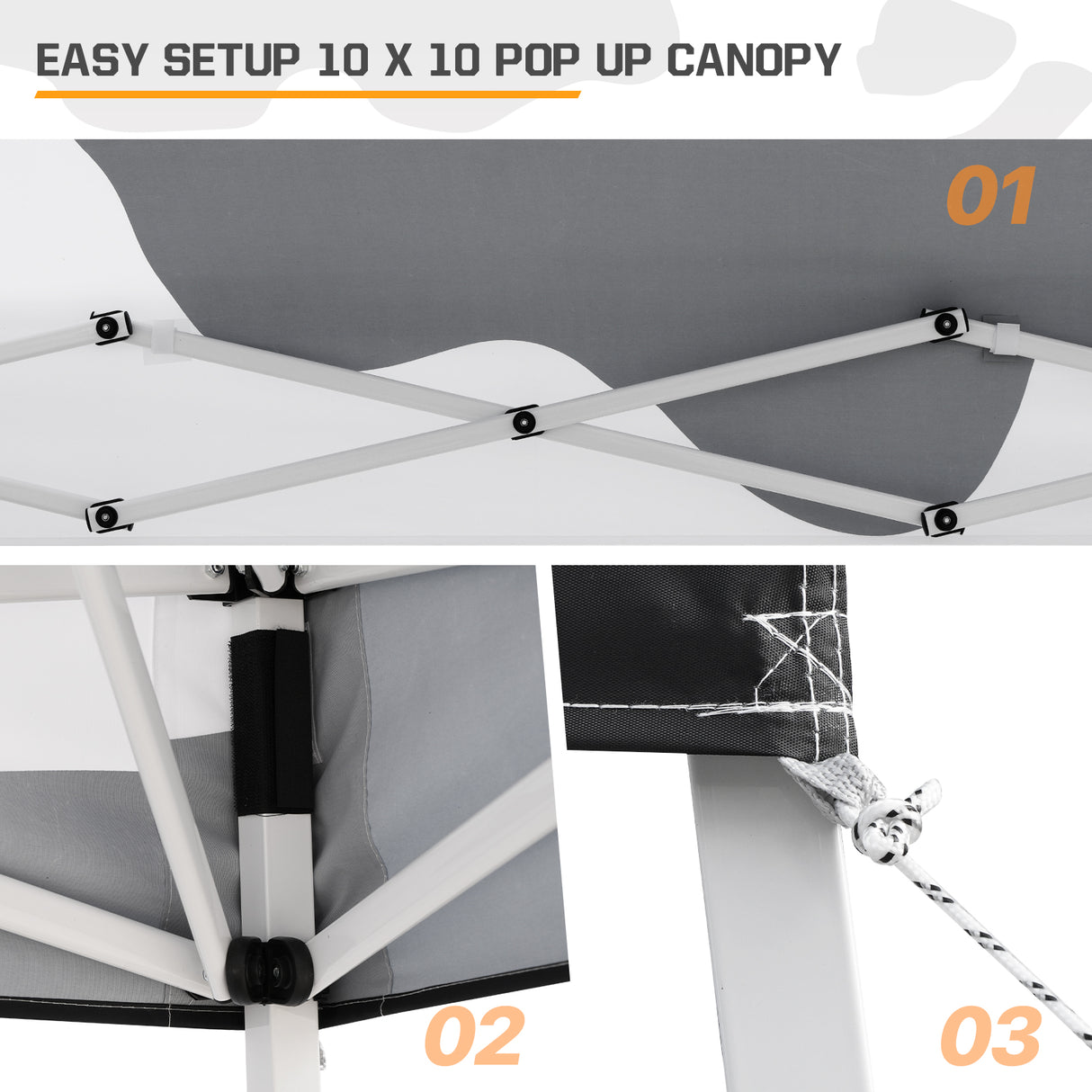 Slant Leg Pop up Canopy Tent, 10x10 Base 8x8 Top with SHADE GRAPHiX High Quality Digital Printed Top