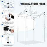 5x5 Pop Up Canopy Tent Instant Straight Leg  Outdoor Canopy Easy Set-up