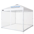 4 Mesh Sidewalls for EAGLE PEAK 10x10 Straight Leg Pop Up Canopy, White (Sidewalls ONLY, Canopy Frame and Top Not Included) - Eagle Peak Canopy and Outdoor Products