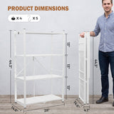 4-Tier Foldable Greenhouse Shelf, 28”x14.6”x44.7”, 520 lbs, 1/2 Pack, Black - Eagle Peak®