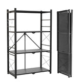 4 - Tier Foldable Greenhouse Shelf, 28”x14.6”x44.7”, 520 lbs, 1/2 Pack, Black - Eagle Peak Custom Canopy Tent