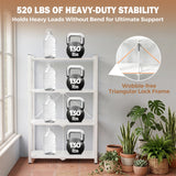 4-Tier Foldable Greenhouse Shelf, 28”x14.6”x44.7”, 520 lbs, 1/2 Pack, Black - Eagle Peak®