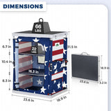 Outdoor Camping Pop Up Folding Table with Large 3-Tier Storage Organizer and Side Pockets