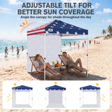 6.6x6.6 Pop Up Canopy Tent with 1 Sidewall