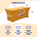 4/6/8ft Fitted Table Cloth Cover with Your Business Logo and Design - Eagle Peak®