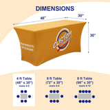 4/6/8ft Fitted Table Cloth Cover with Your Business Logo and Design - Eagle Peak®