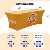 4/6/8ft Fitted Table Cloth Cover with Your Business Logo and Design - Eagle Peak®