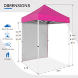 EAGLE PEAK Straight Leg Outdoor Portable Canopy Tent with Removable Sunwalls 5x5 ft, Carry Bag Included