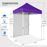 EAGLE PEAK Straight Leg Outdoor Portable Canopy Tent with Removable Sunwalls 5x5 ft, Carry Bag Included