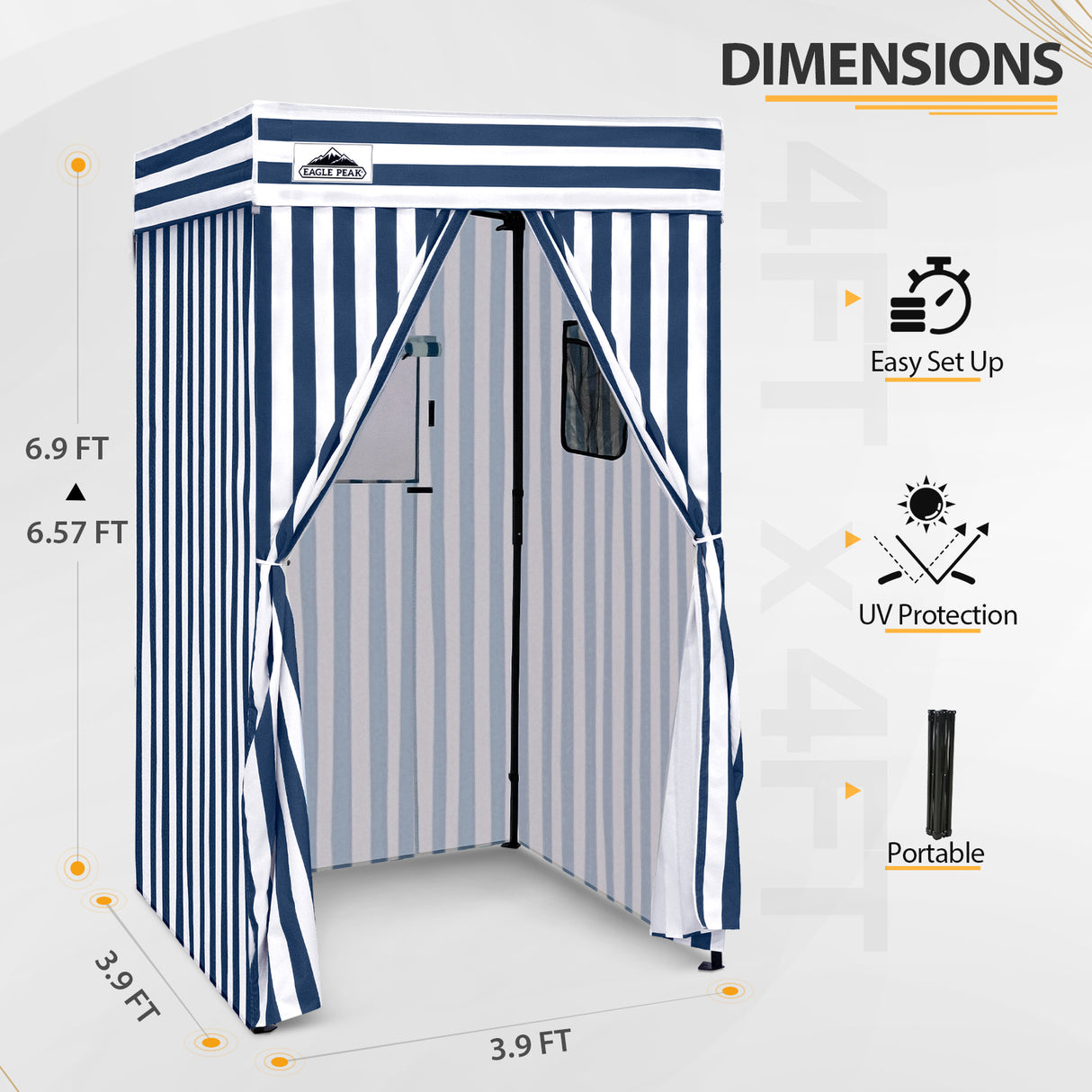 Flat Top 4x4 Pop-up Canopy Changing Room