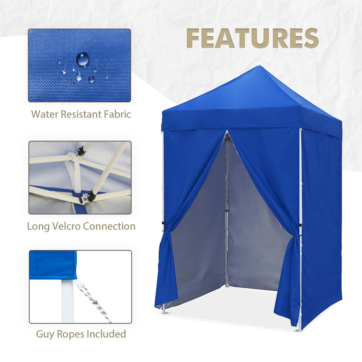 EAGLE PEAK Straight Leg Outdoor Portable Canopy Tent with Removable Sunwalls 5x5 ft, Carry Bag Included