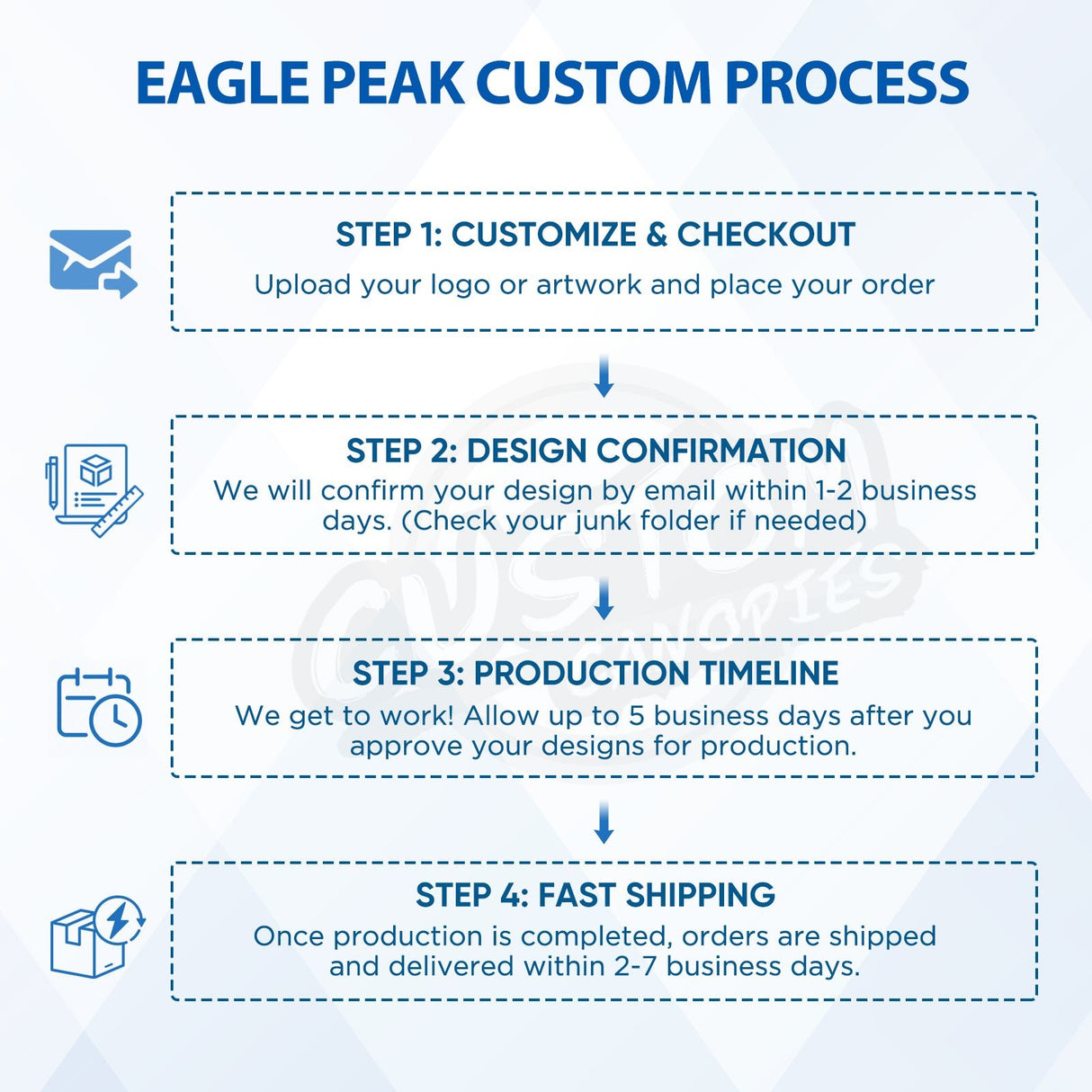 4x4 ft Commercial Privacy Shelter with Logo Printing - Eagle Peak