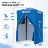 4x4 ft Commercial Privacy Shelter with Logo Printing - Eagle Peak