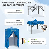 4x4 ft Commercial Privacy Shelter with Logo Printing - Eagle Peak