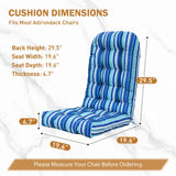 5" High Back Adirondack Chair Cushions, 49x20x5 in, Set of 1/2/4 - Eagle Peak Custom Canopy Tent