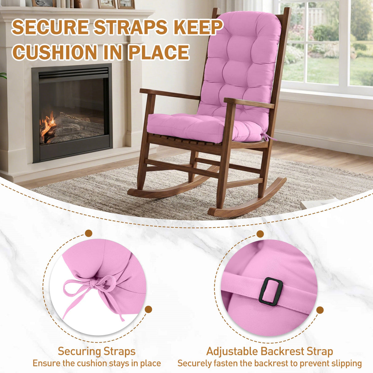 5" High Back Adirondack Chair Cushions, 49x20x5 in, Set of 1/2/4 - Eagle Peak Custom Canopy Tent