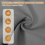 5" High Back Adirondack Chair Cushions, 49x20x5 in, Set of 1/2/4 - Eagle Peak Custom Canopy Tent
